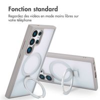 Accezz Coque Ring Stand avec MagSafe Samsung Galaxy S24 Ultra - Grey