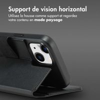 Accezz Étui de téléphone portefeuille en cuir 2-en-1 avec MagSafe Apple iPhone 15 - Onyx Black