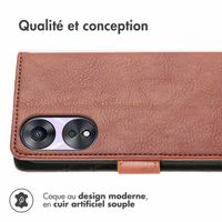 imoshion Étui de télephone portefeuille Oppo A58 - Marron