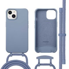 imoshion Coque arrière Color avec cordon amovible et MagSafe Apple iPhone 14 - Ash Blue