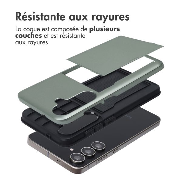 imoshion Coque arrière avec porte-cartes Samsung Galaxy S25 FE - Vert