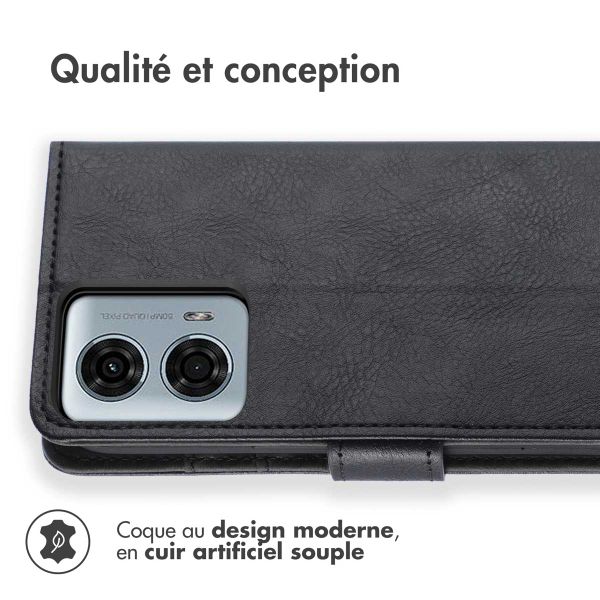 imoshion Étui de téléphone portefeuille Luxe Motorola Moto G24 Power - Noir