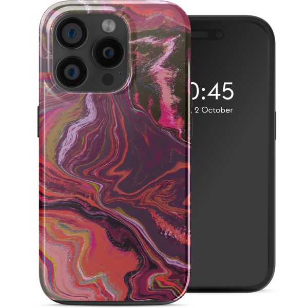 Selencia Coque arrière Vivid Tough avec MagSafe iPhone 15 Pro - Marble Purple