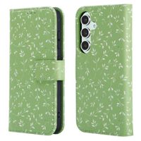 imoshion Étui de téléphone portefeuille Design Samsung Galaxy S25 - Green Flowers