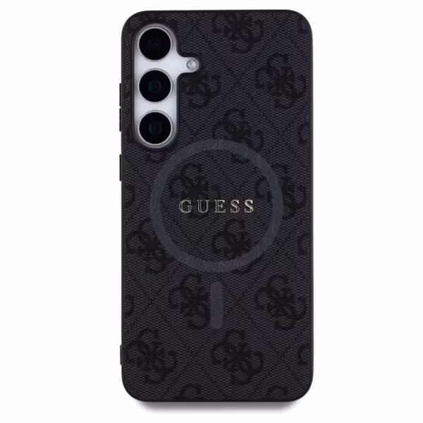 Guess Coque MagSafe Classic avec logo 4G Samsung Galaxy S25 - Noir
