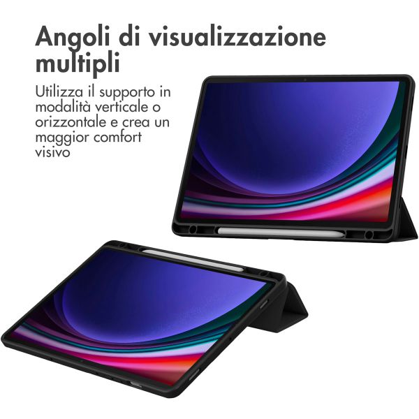 imoshion Coque tablette rigide Trifold Samsung Galaxy Tab S9 11.0 pouces - Noir