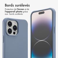 imoshion Coque arrière Color avec cordon amovible et MagSafe Apple iPhone 14 Pro Max - Ash Blue