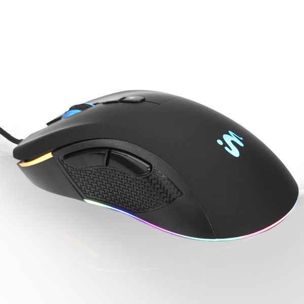 imoshion Souris de jeu avec lumières RGB - Souris de jeu filaire avec connexion USB-A - Noir