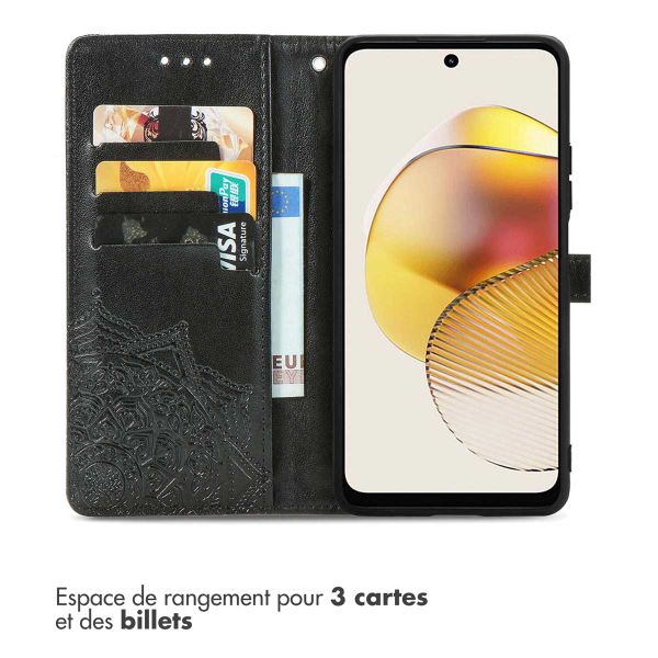 imoshion Etui de télephone Mandala Motorola Moto G73 - Noir
