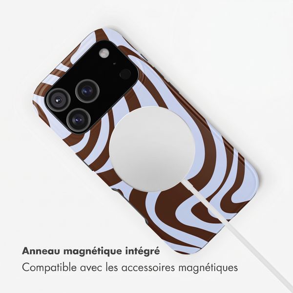 Selencia Coque arrière Vivid avec MagSafe Apple iPhone 17 Pro - Dream Swirl Chocolate