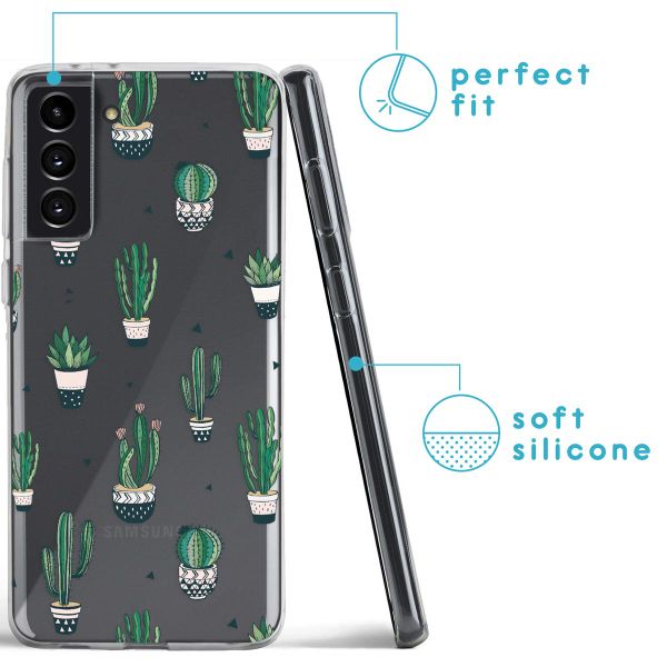 imoshion Coque Design Samsung Galaxy S21 - Allover Cactus