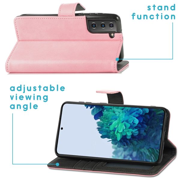 imoshion Étui de télephone portefeuille de luxe Samsung Galaxy S21 Plus - Rose