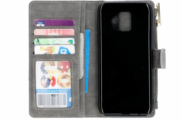 Porte-monnaie de luxe Samsung Galaxy A6 (2018) - Gris