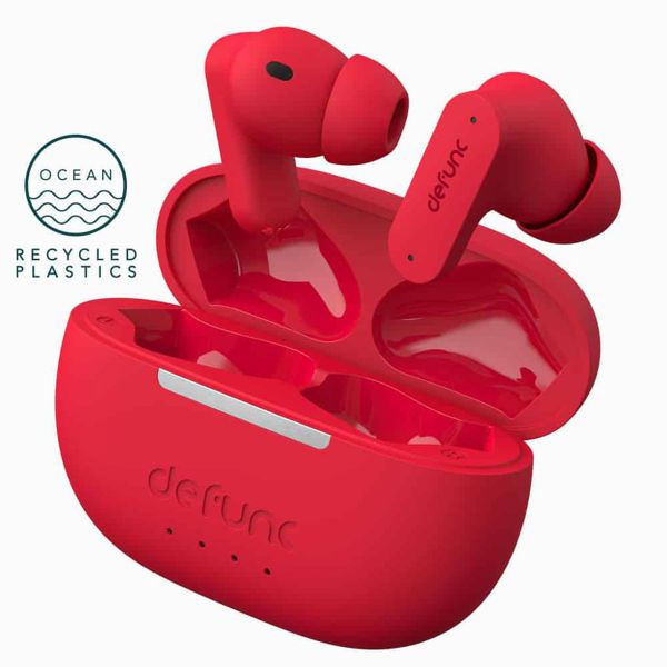 Defunc True ANC Earbuds - ﻿Écouteurs sans fil - Écouteurs sans fil Bluetooth - Avec suppression du bruit ANC - Red