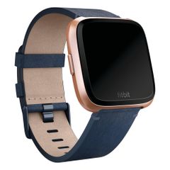 Fitbit Bracelet Leather Fitbit Versa / Versa 2 / Versa Lite - Midnight