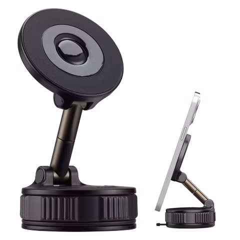 imoshion Support de téléphone pour voiture avec MagSafe - rotatif à 360° - avec ventouse - magnétique - universel - noir