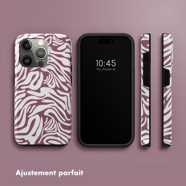 Selencia Coque arrière Vivid Apple iPhone 15 Pro - Trippy Swirl Dark Rose