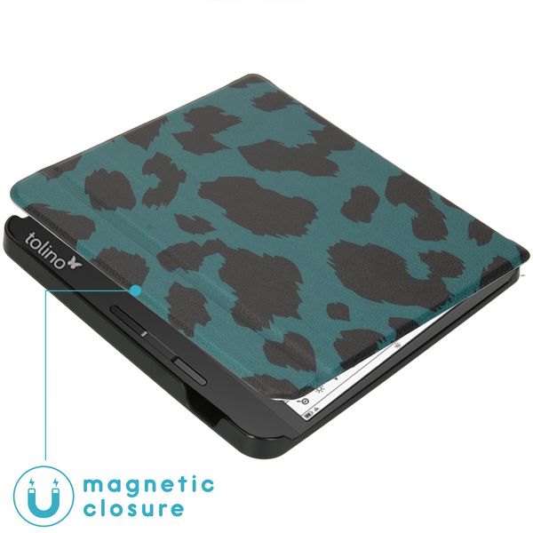 imoshion ﻿Design Slim Hard Sleepcover avec support Tolino Vision 5 - Green Leopard