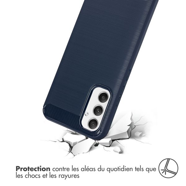 imoshion Coque Brushed Samsung Galaxy A34 (5G) - Bleu foncé