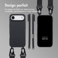 Selencia Coque silicone avec cordon amovible Apple iPhone Air - Noir