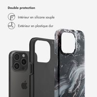 Selencia Coque arrière Vivid Apple iPhone 15 Pro - Chic Marble Black