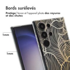 imoshion Coque Design Samsung Galaxy S24 Ultra - Golden Leaves Transparent