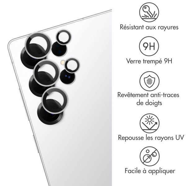 imoshion Lot de 2 protections d'objectif de caméra Samsung Galaxy S25 Ultra - Titanium Whitesilver