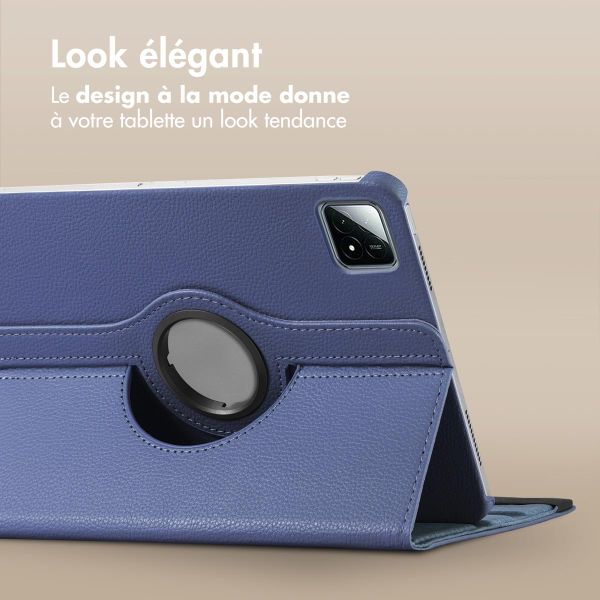 imoshion Coque tablette rotatif à 360° Xiaomi Pad 6S Pro 12.4 - Bleu foncé