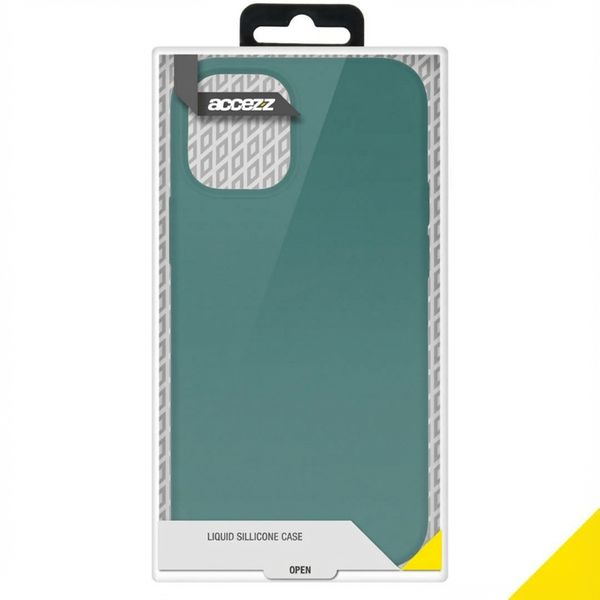 Accezz Coque Liquid Silicone Apple iPhone 12 Mini - Vert foncé