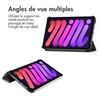 imoshion Coque tablette Design Trifold Apple iPad Mini 7 (2024) / iPad Mini 6 (2021) - Black Marble
