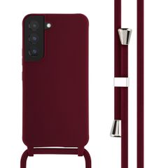 imoshion ﻿Coque en silicone avec cordon Samsung Galaxy S22 - Rouge foncé