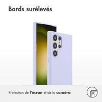 Accezz Coque Liquid Silicone Samsung Galaxy S23 Ultra - Violet