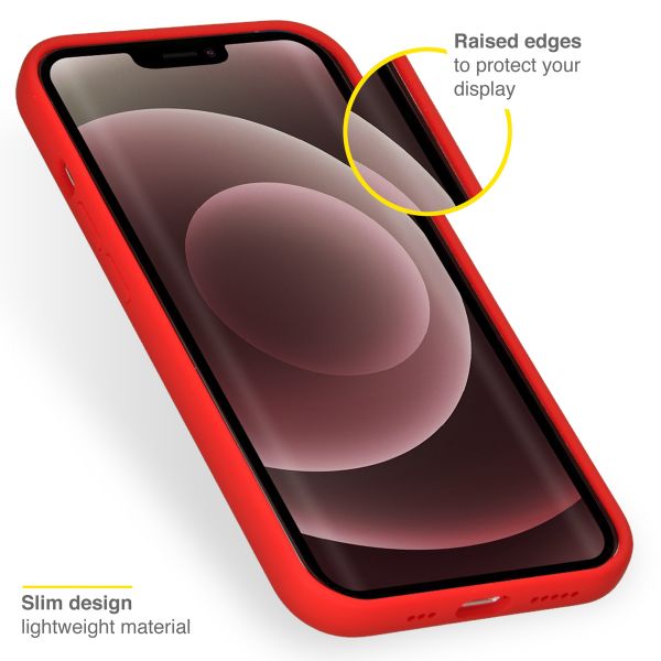 Accezz Coque Liquid Silicone iPhone 13 Pro Max - Rouge