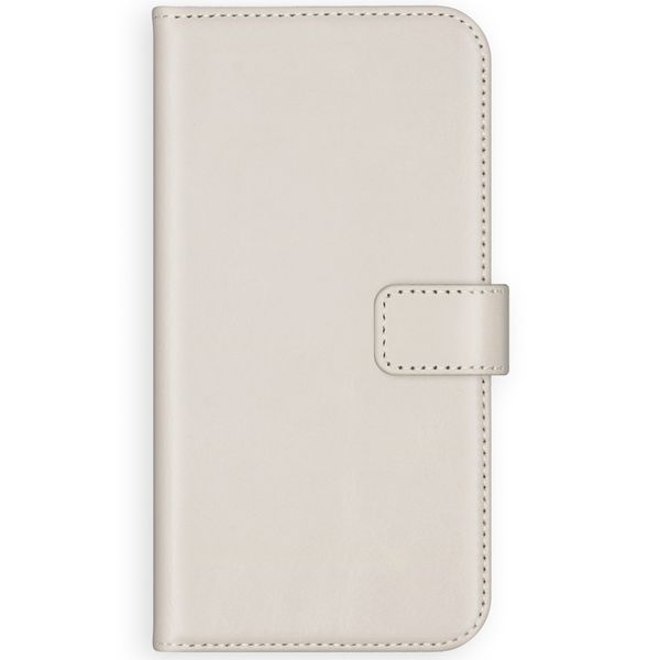Selencia Étui de téléphone portefeuille en cuir véritable Samsung Galaxy A72 - Greige