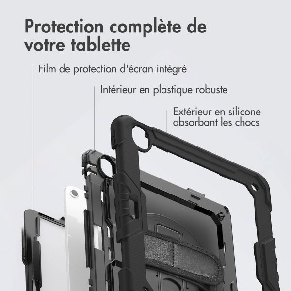 Accezz Coque arrière robuste avec bandoulière iPad Air 13 pouces (2024) M2 - Noir