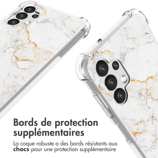 imoshion Coque Design avec cordon Samsung Galaxy A13 (4G) - White Marble