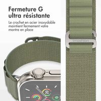 imoshion Bracelet en nylon Alpine Apple Watch Series 1 t/m 9 / SE (38/40/41 mm) | Series 10 / 11 (42 mm) - Olive Green