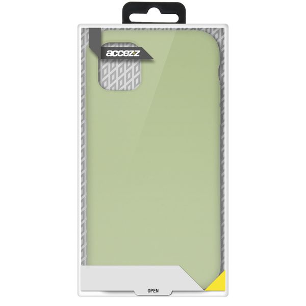 Accezz Coque Liquid Silicone Samsung Galaxy S21 Plus - Vert