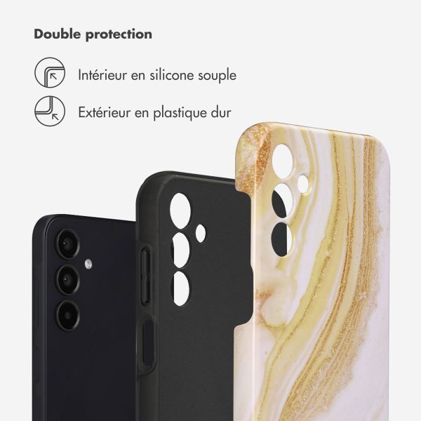 Selencia Coque arrière Vivid Tough Samsung Galaxy A15 (5G/4G) - Chic Marble Gold