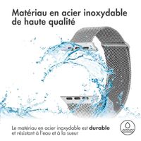 imoshion Bracelet magnétique milanais Apple Watch Series 1 á 10 / SE / Ultra (2) (44/45/46/49 mm) - Taille M - Argent