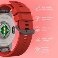 imoshion Bracelet QuickFit® en silicone  - Connexion Garmin 26 mm - Rouge