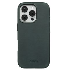 Accezz Coque MagSafe en cuir vintage Apple iPhone 16 Pro - Smokey Green