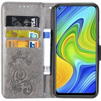 Etui de téléphone Fleurs de Trèfle Xiaomi Redmi Note 9