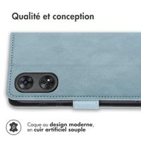 imoshion Étui de téléphone portefeuille Luxe Oppo Reno 8 T (4G) - Bleu clair