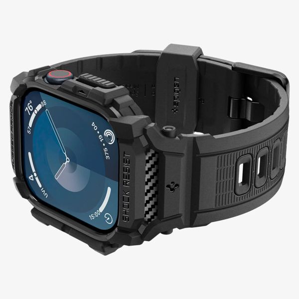 Spigen Coque Rugged Armor™ Pro Apple Watch 10 - 46 mm - Matte Black