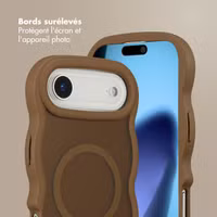 Selencia Coque arrière Wavy avec MagSafe Apple iPhone Air - Mocha Brown