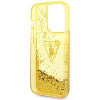 Guess Coque Liquid Glitter Apple iPhone 14 Pro - Jaune