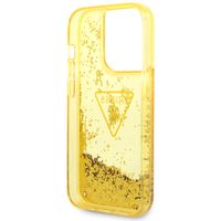 Guess Coque Liquid Glitter iPhone 14 Pro - Jaune