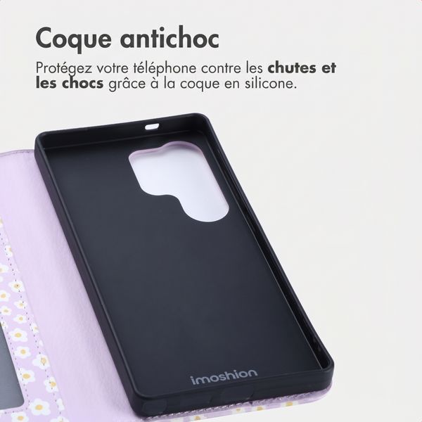 imoshion Étui de télephone portefeuille Design Samsung Galaxy S25 Ultra - White Daisy