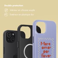 Selencia Coque arrière Vivid avec MagSafe Apple iPhone 15 - More Amor